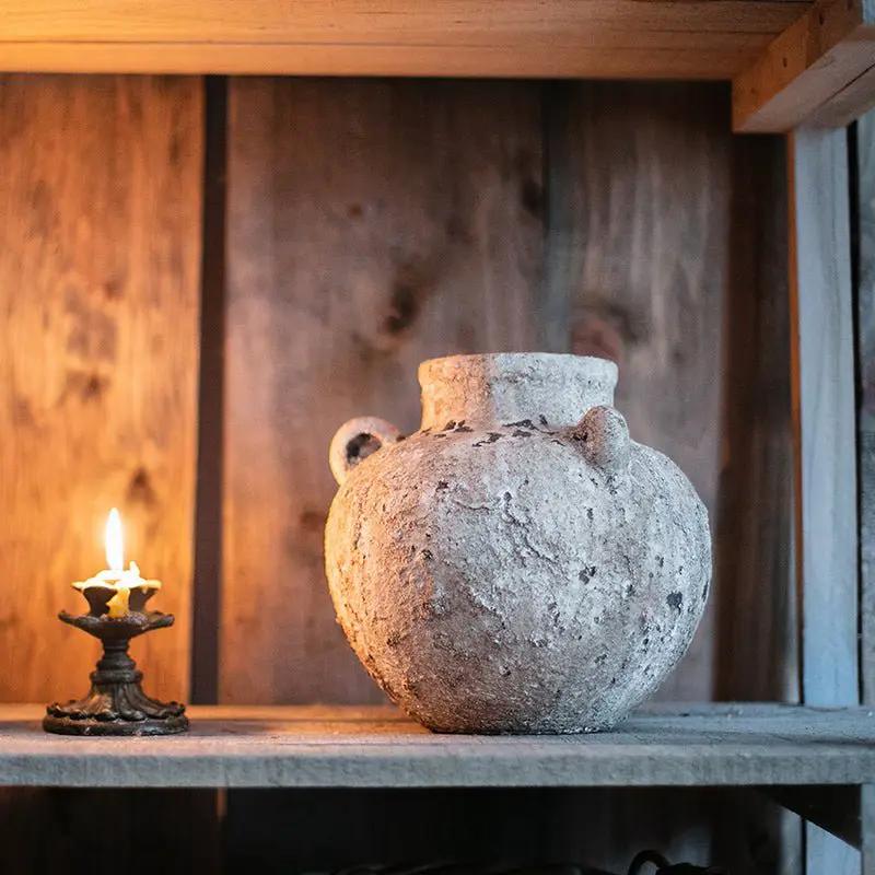Pottery Stoneware Vase Zen Style Pottery for Dried Flowers by RusticReach