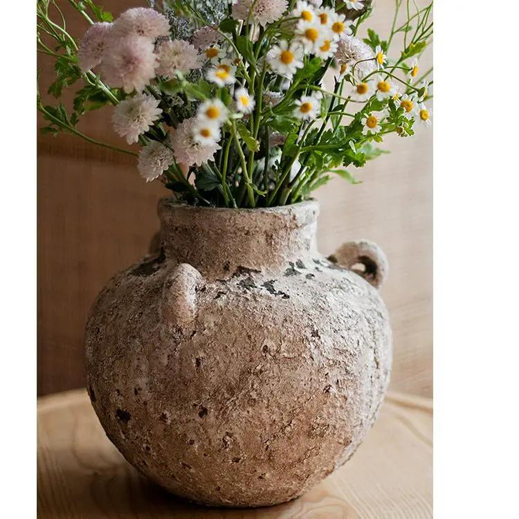 Pottery Stoneware Vase Zen Style Pottery for Dried Flowers by RusticReach