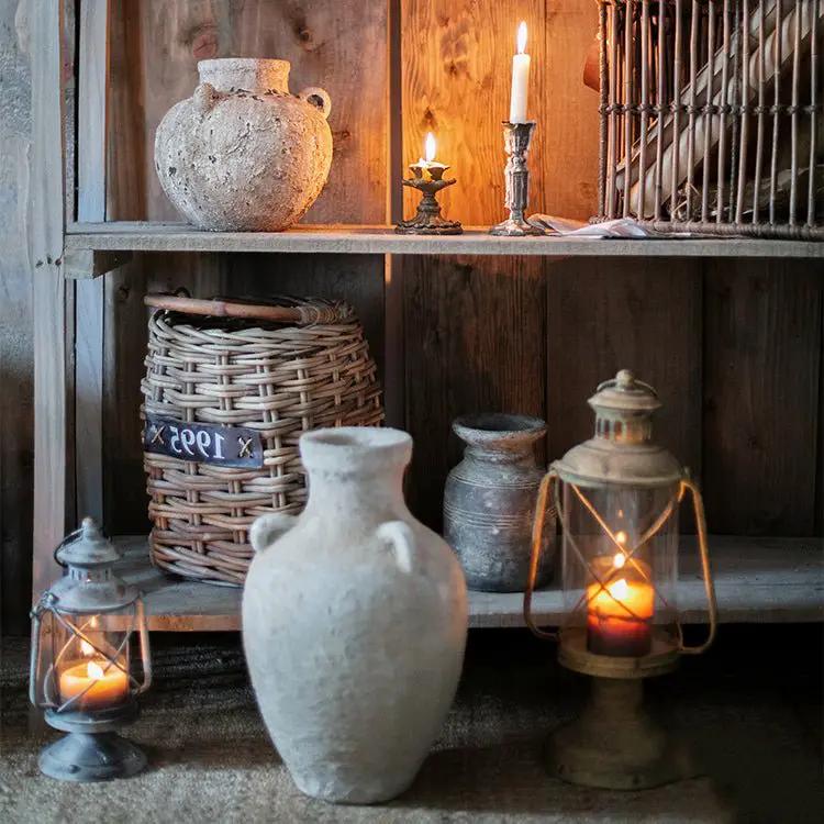 Pottery Stoneware Vase Zen Style Pottery for Dried Flowers by RusticReach