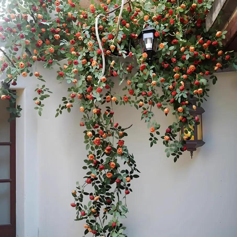 Orange Rose Vine Wall Décor Roses for Trellis and Backdrop by RusticReach