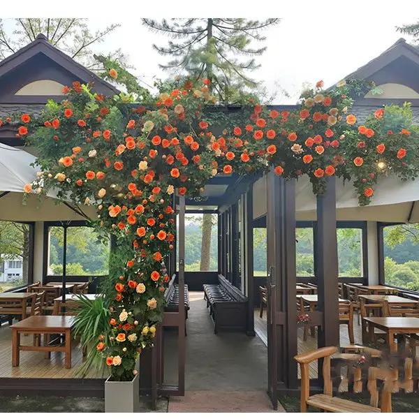 Orange Rose Vine Wall Décor Roses for Trellis and Backdrop by RusticReach