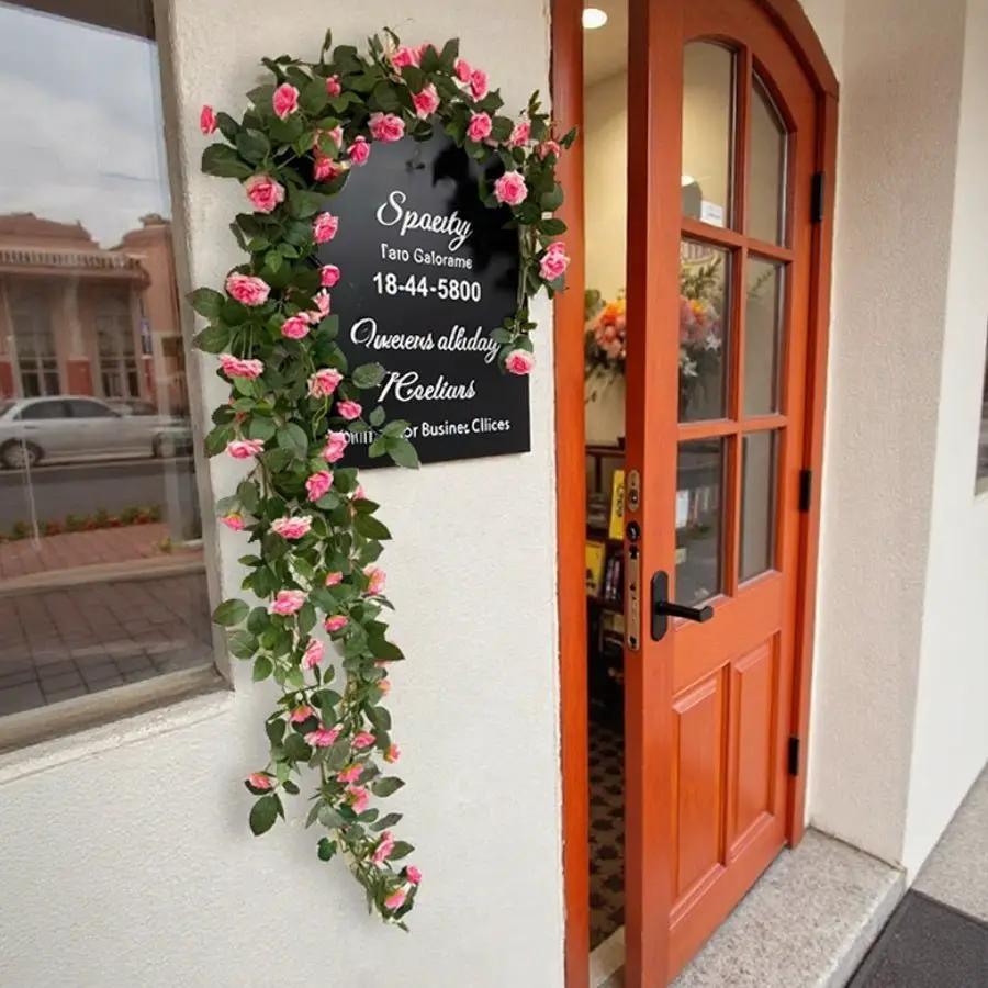 Pink Rose Flower Wall Climbing Flower Vines for Outdoor and Events by RusticReach