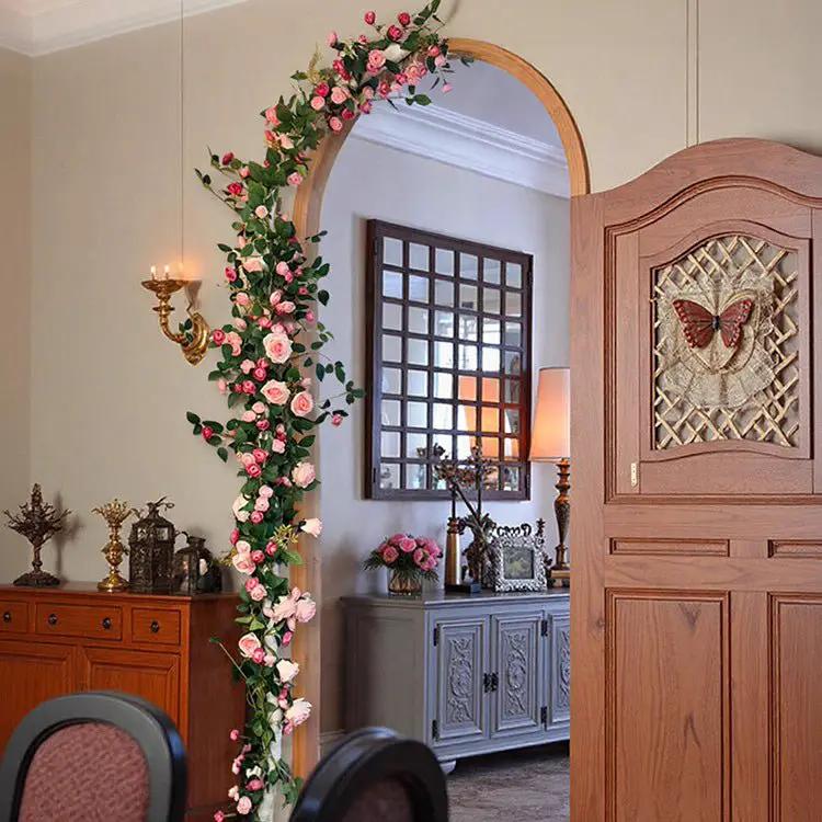 Pink Rose Flower Wall Climbing Flower Vines for Outdoor and Events by RusticReach