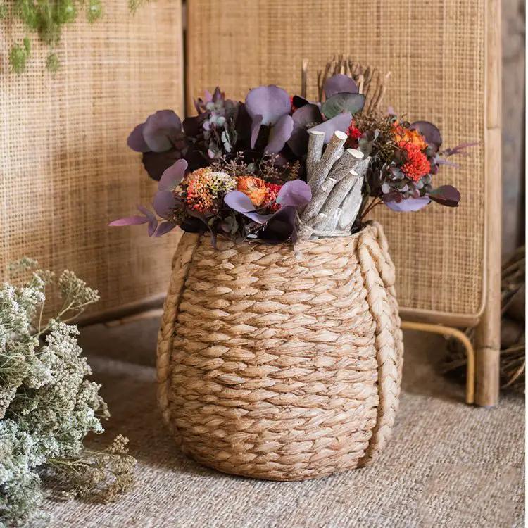 Large Rope Basket Cement Planter by RusticReach