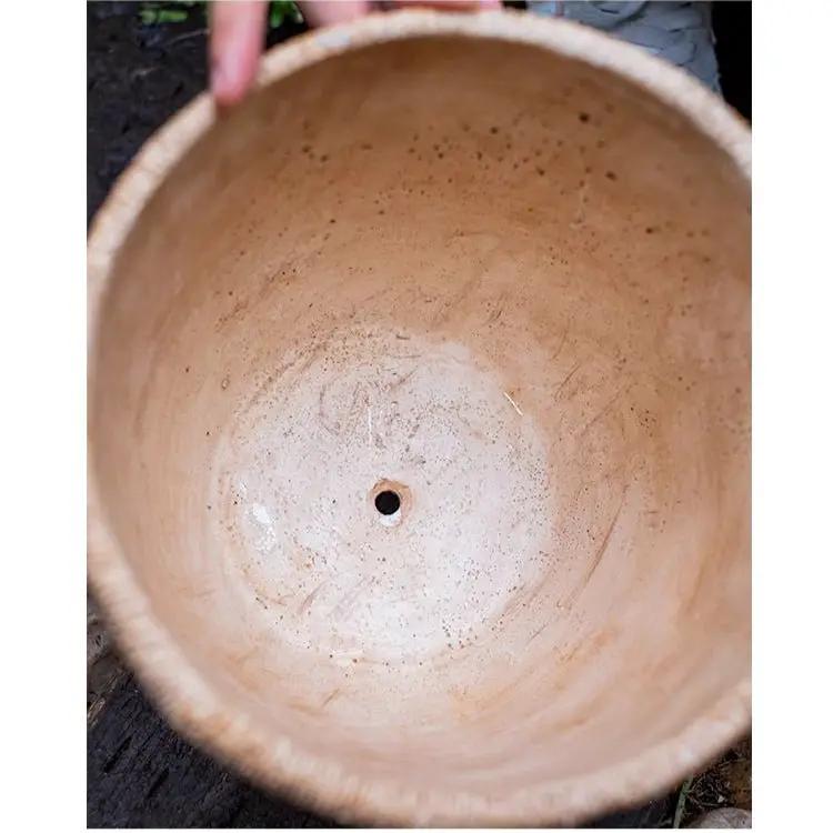 Rattan Pattern Edge Cement Planter by RusticReach