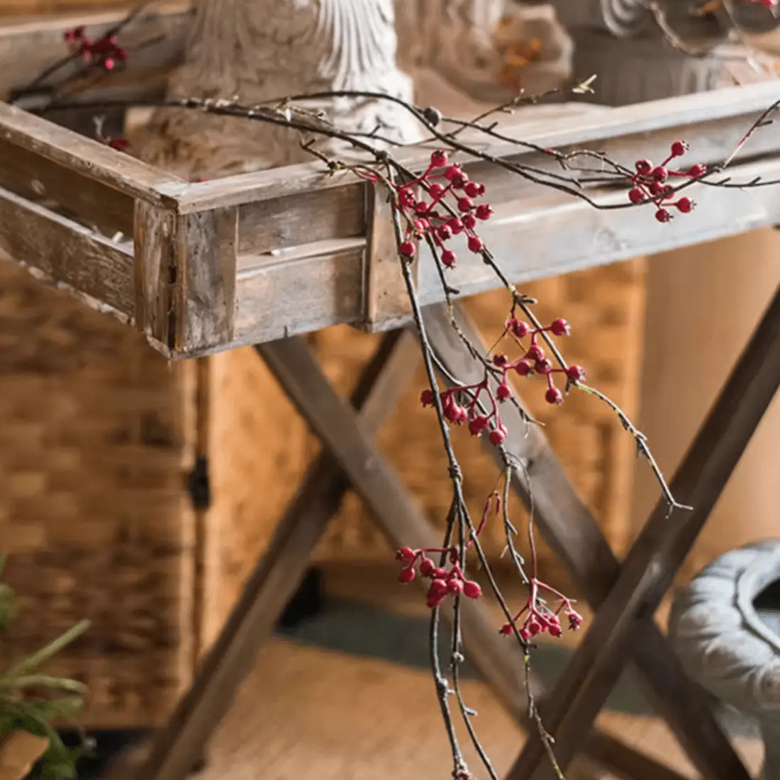Rustic Artificial Red Berry Vine 63" Long by RusticReach