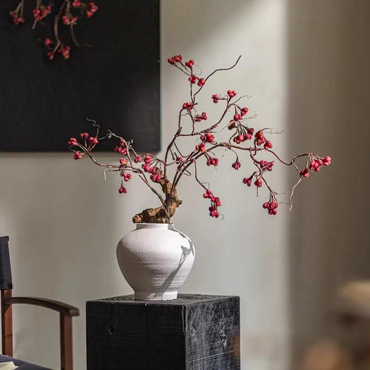 Artificial Red Budded Twig 41.7" Tall by RusticReach