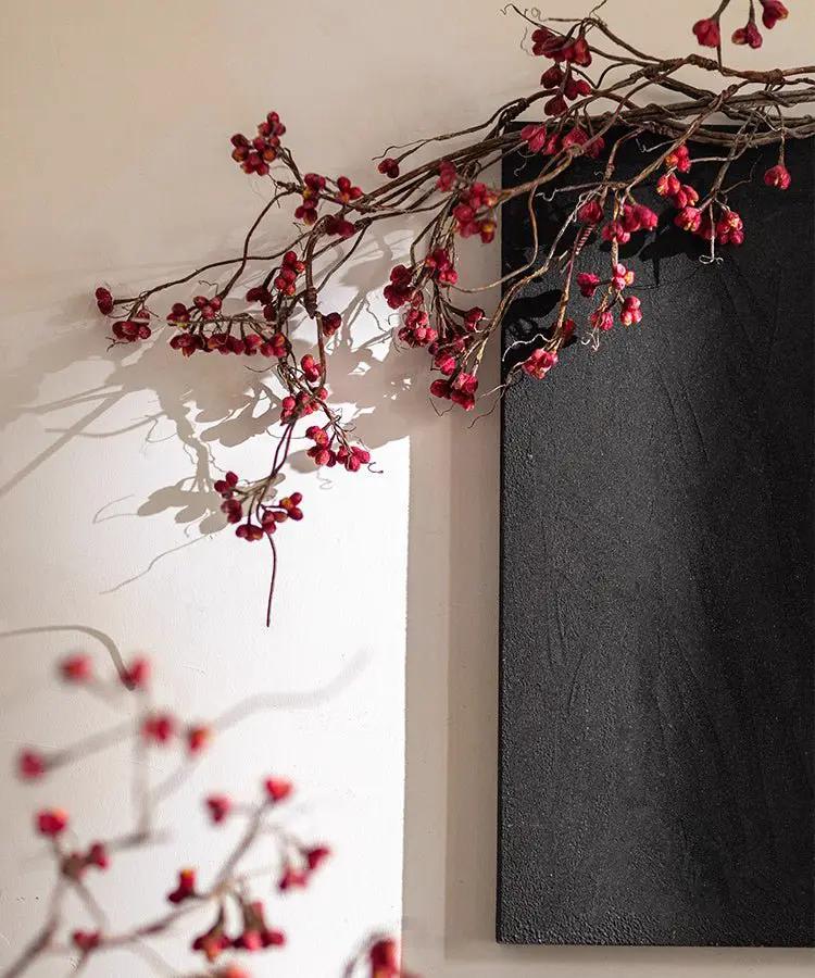 Artificial Red Budded Twig 41.7" Tall by RusticReach