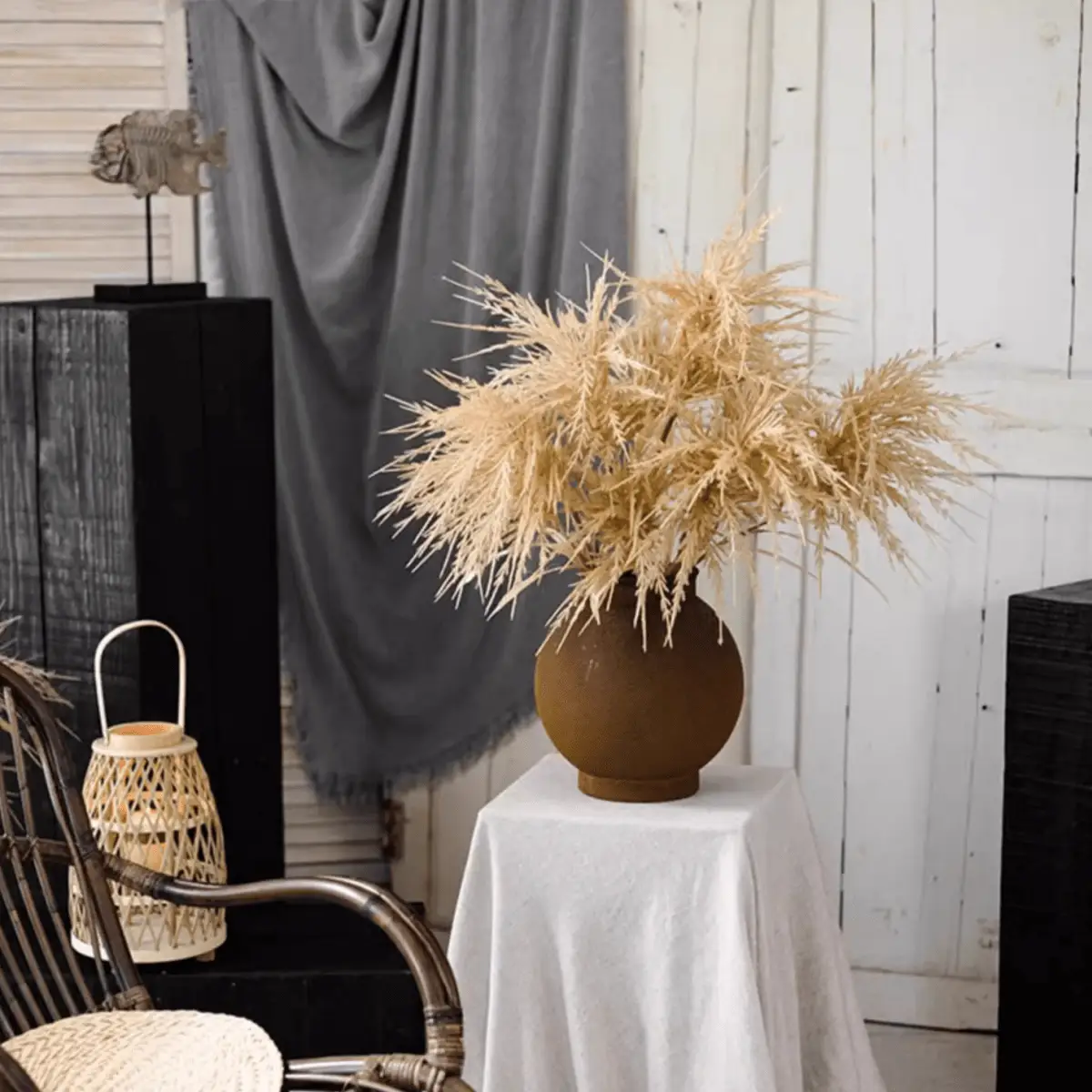 Artificial Elegant Reed Grass Stem 39" Tall by RusticReach