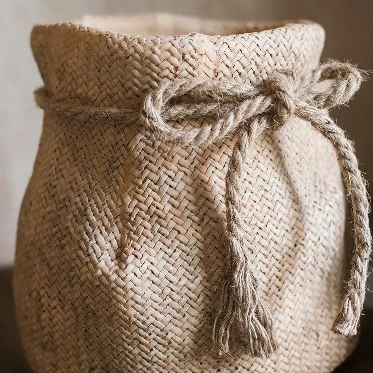 Ribbon Bag Style Concrete Garden Pot by RusticReach