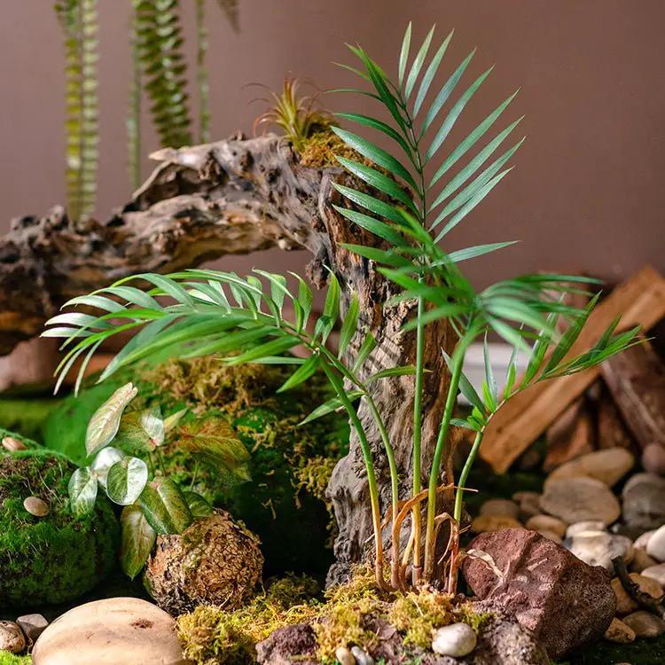 Faux Artificial Rooted Bunch Murdannia Leaf 23" Tall by RusticReach