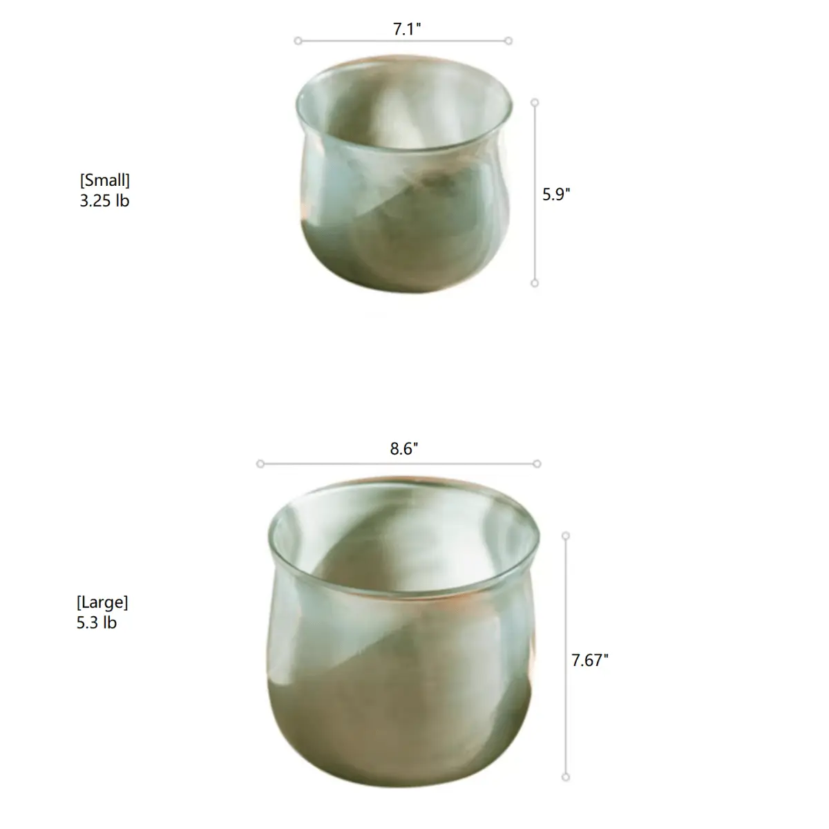 Ruhai Low Glass Vase by RusticReach