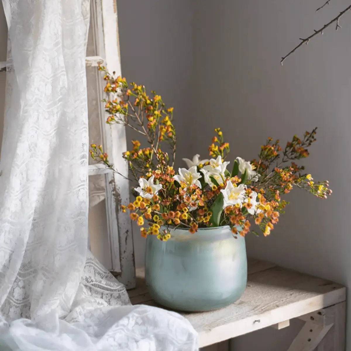 Ruhai Low Glass Vase by RusticReach