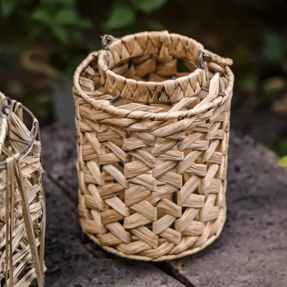 Rustic Seagrass Handwoven Candle Lantern by RusticReach