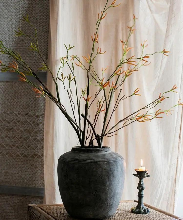 Artificial Japanese Zen Style Sedge Faux Stem 51.9" Tall by RusticReach