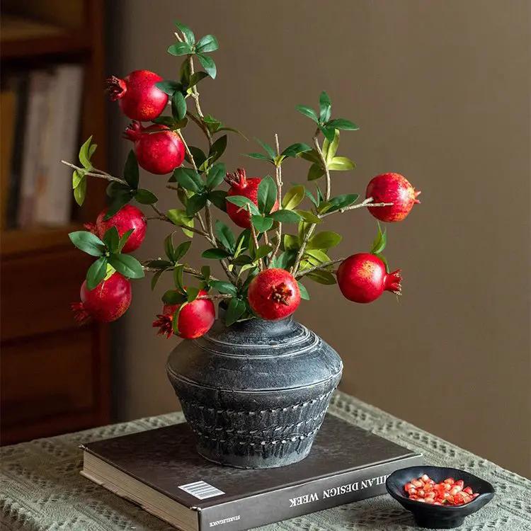 Faux Short Pomegranate Stem 15" Tall by RusticReach