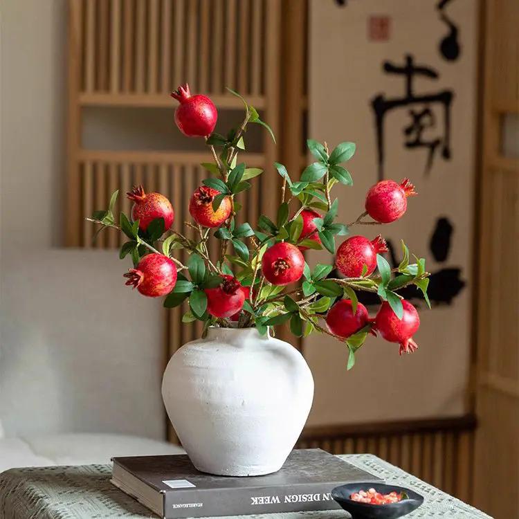 Faux Short Pomegranate Stem 15" Tall by RusticReach