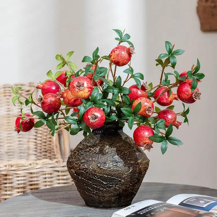 Faux Short Pomegranate Stem 15" Tall by RusticReach