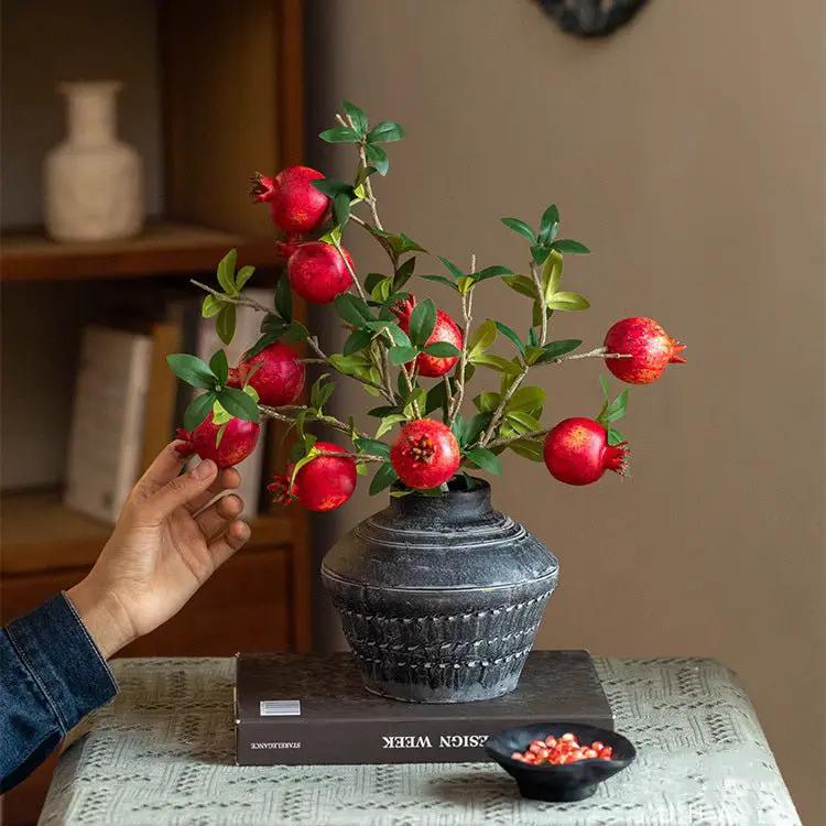 Faux Short Pomegranate Stem 15" Tall by RusticReach