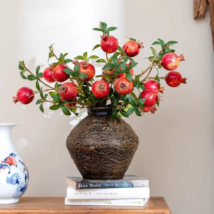 Faux Short Pomegranate Stem 15" Tall by RusticReach