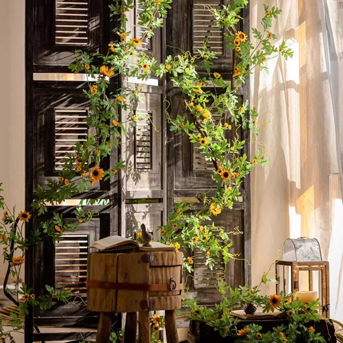 Sunlit Bloom Sunflower Garland 51" Long by RusticReach