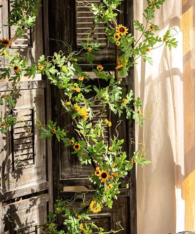 Sunlit Bloom Sunflower Garland 51" Long by RusticReach