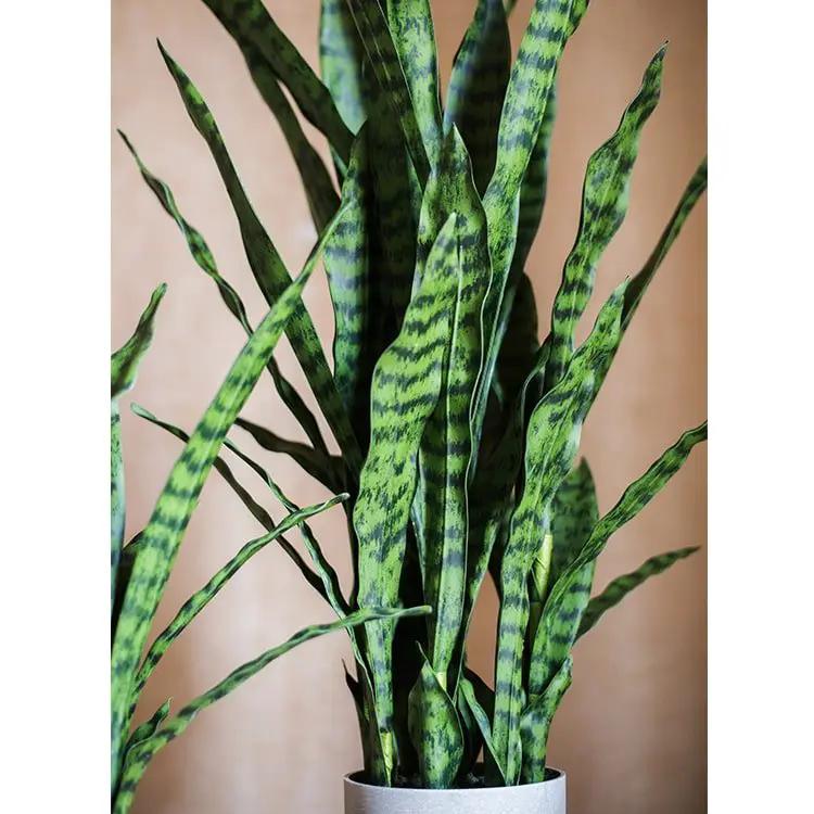 Faux Artificial Snake Plant In Pot Green by RusticReach