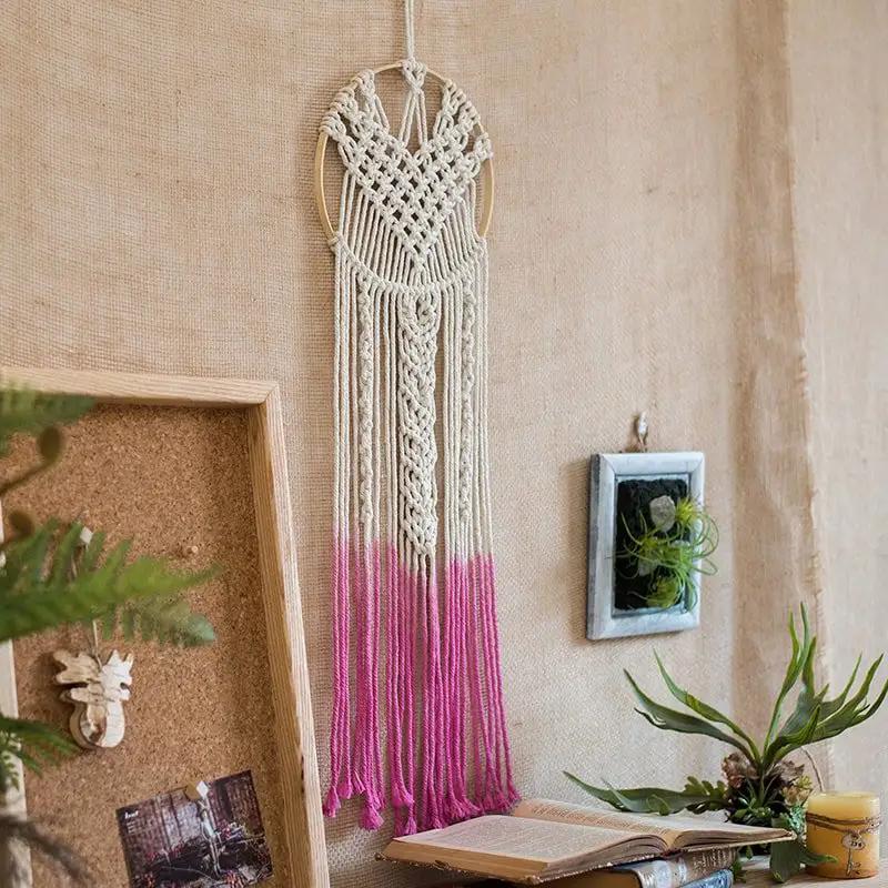 Bohemia Style Tapestry Pink Round by RusticReach