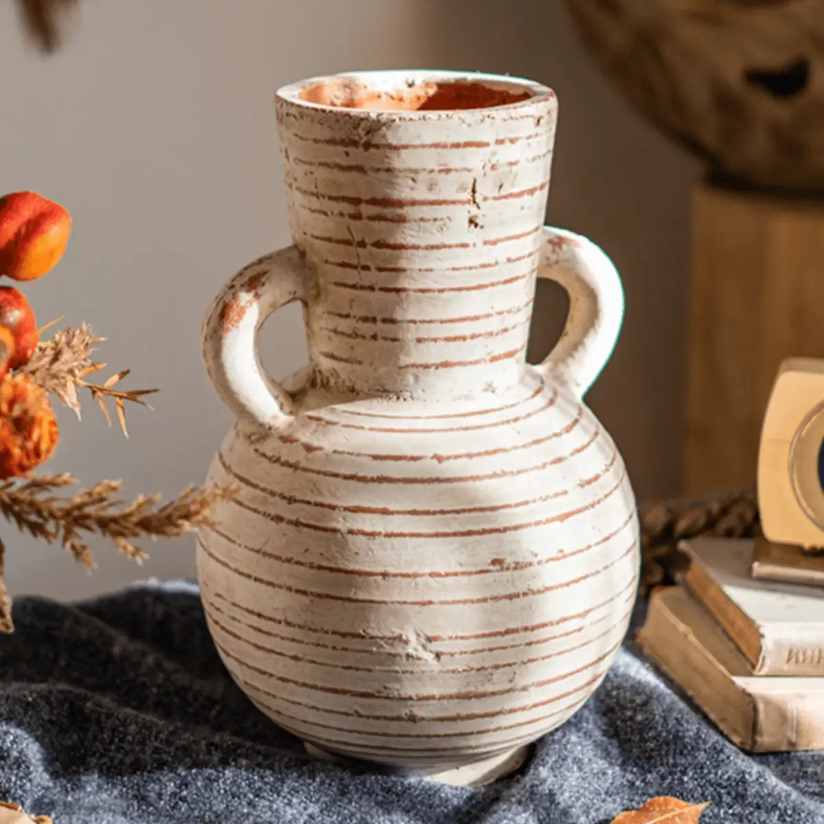Terracotta Planter Vase with Handles by RusticReach