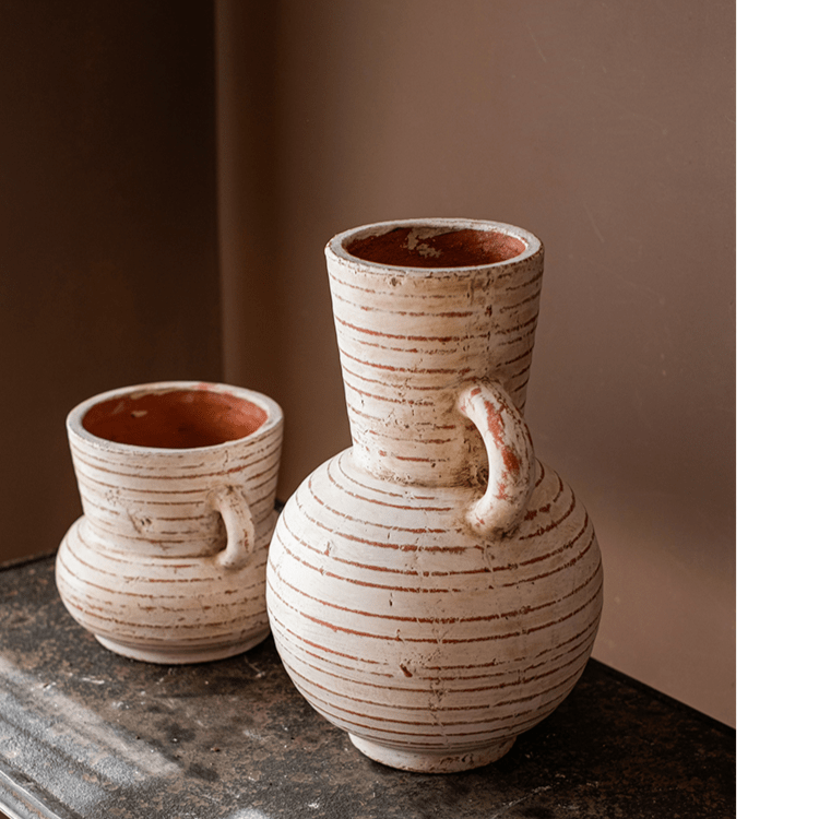 Terracotta Planter Vase with Handles by RusticReach