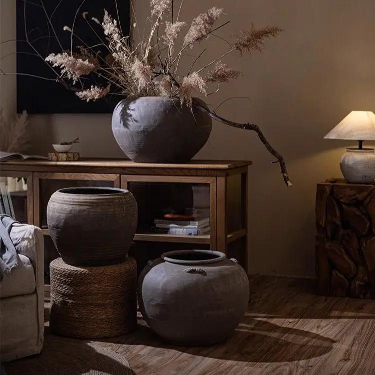 Traditional Round Belly Zen Style Ceramic Vase by RusticReach