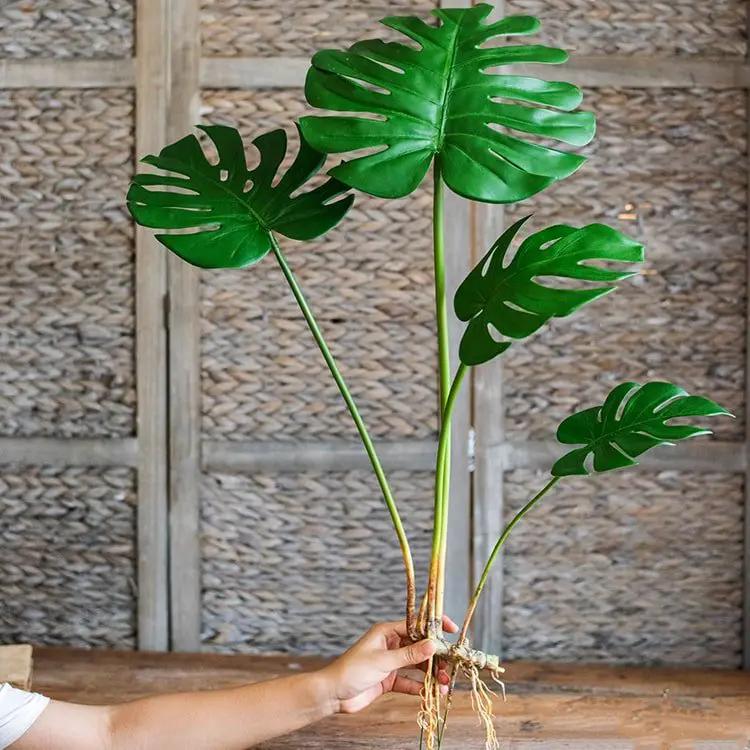 Artificial Faux Real Touch Turtle Leaf Stem Bunch by RusticReach