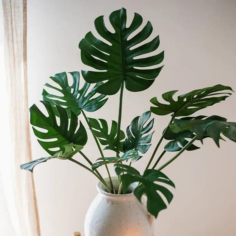 Artificial Faux Real Touch Turtle Leaf Stem Bunch by RusticReach