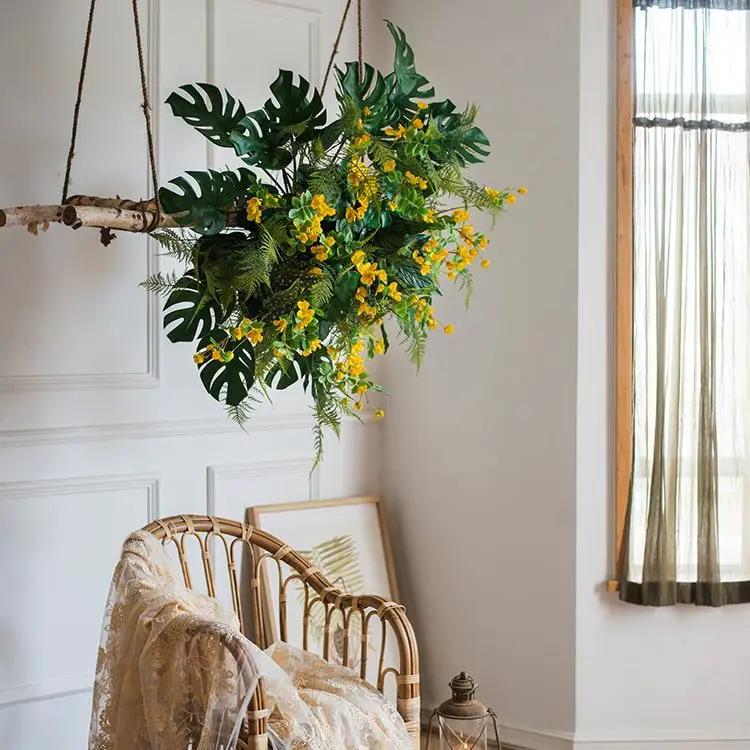 Artificial Faux Real Touch Turtle Leaf Stem Bunch by RusticReach