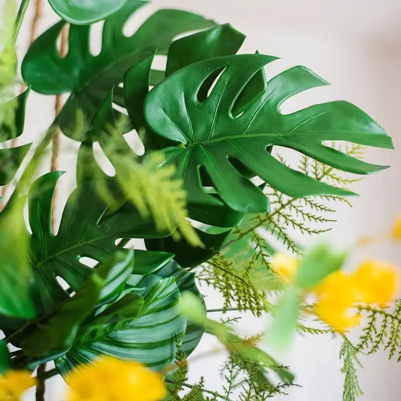 Artificial Faux Real Touch Turtle Leaf Stem Bunch by RusticReach