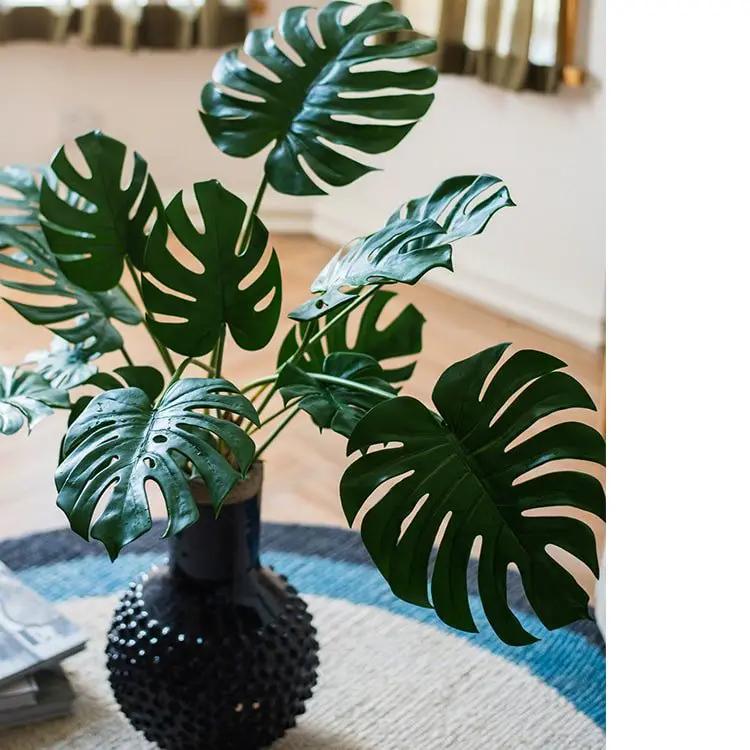 Artificial Faux Real Touch Turtle Leaf Stem Bunch by RusticReach