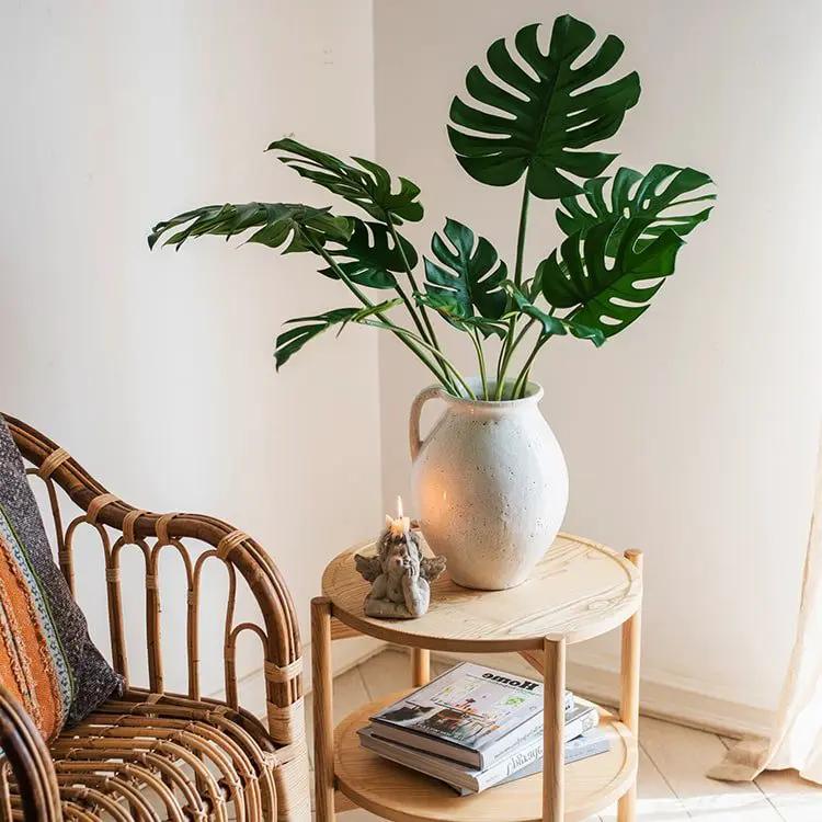 Artificial Faux Real Touch Turtle Leaf Stem Bunch by RusticReach