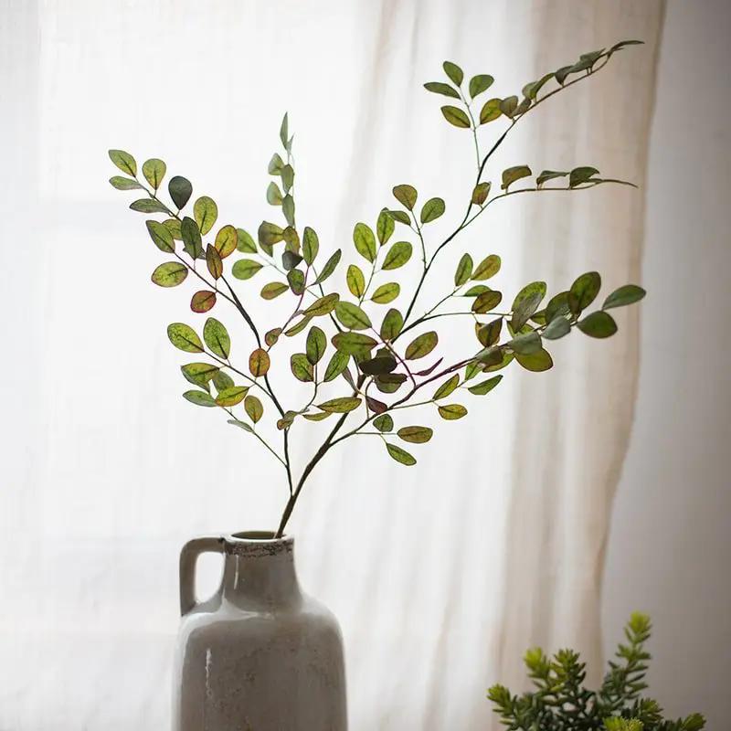 Artificial Faux Green Tzu Tan Leaf Stem 37" Tall by RusticReach