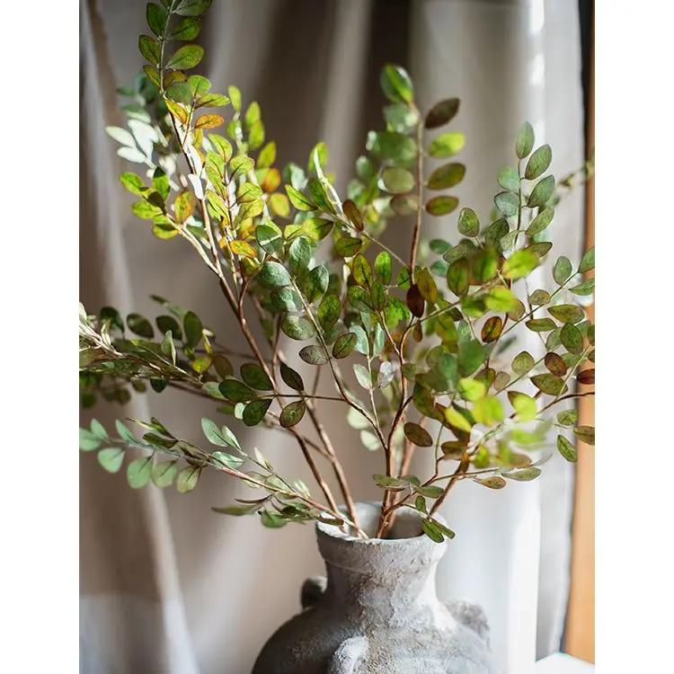 Artificial Faux Green Tzu Tan Leaf Stem 37" Tall by RusticReach