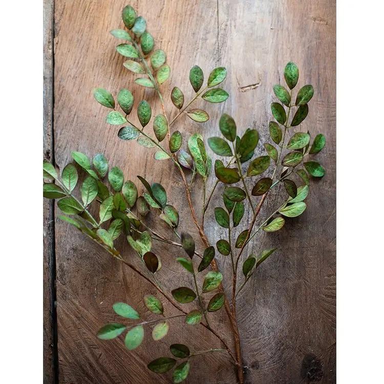 Artificial Faux Green Tzu Tan Leaf Stem 37" Tall by RusticReach
