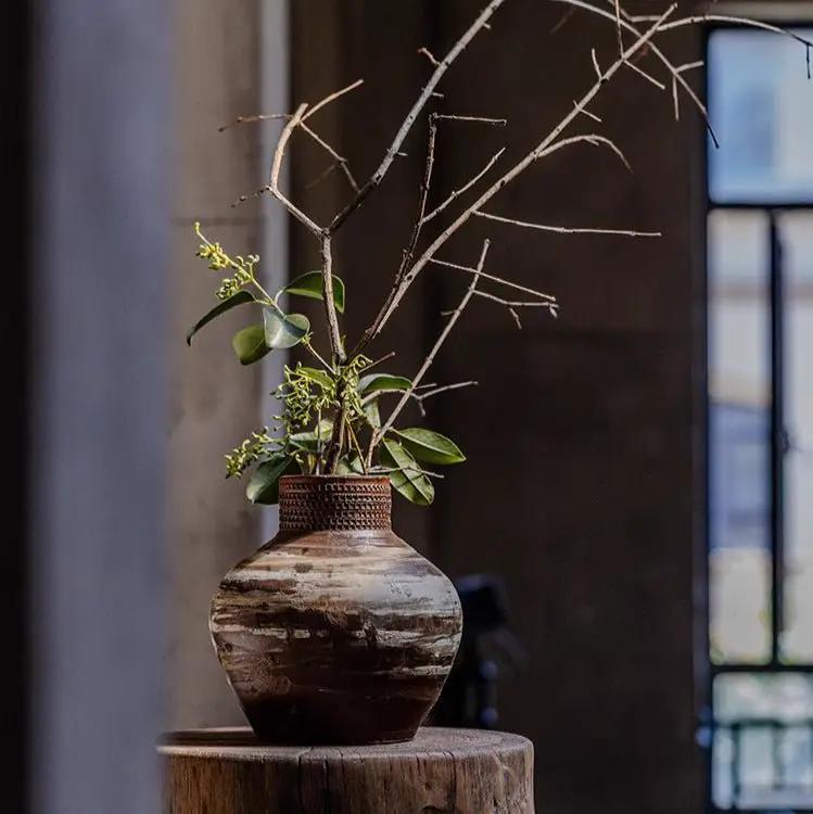 Vintage Wabi-Sabi Style Ceramic Jar by RusticReach