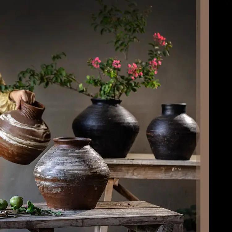 Vintage Wabi-Sabi Style Ceramic Jar by RusticReach