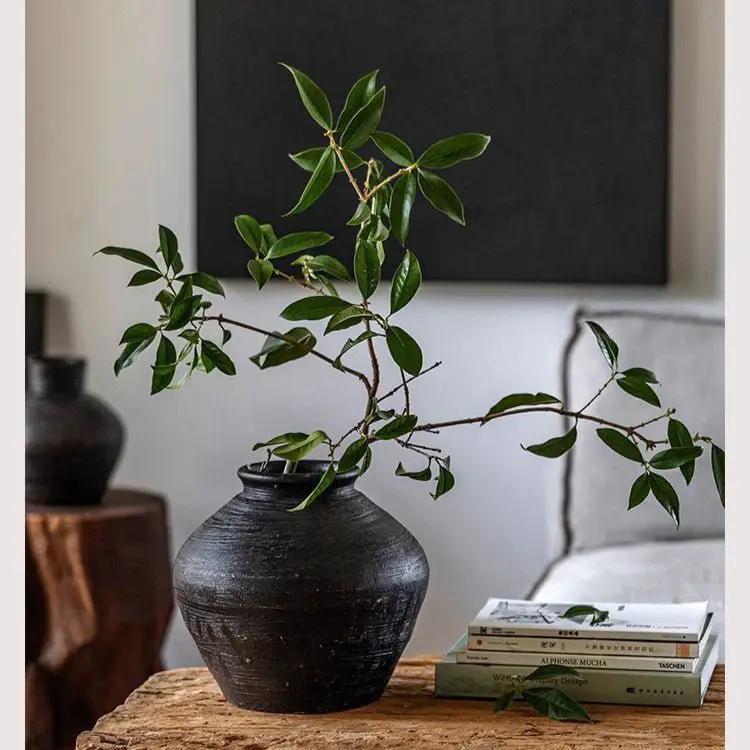Vintage Wabi-Sabi Style Ceramic Jar by RusticReach