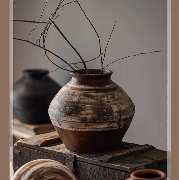 Vintage Wabi-Sabi Style Ceramic Jar by RusticReach