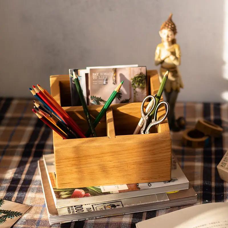 Solid Wood Desktop Organizer Small Organizer by RusticReach