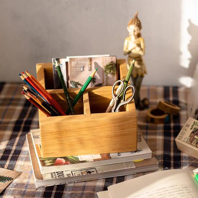 Solid Wood Desktop Organizer Small Organizer by RusticReach