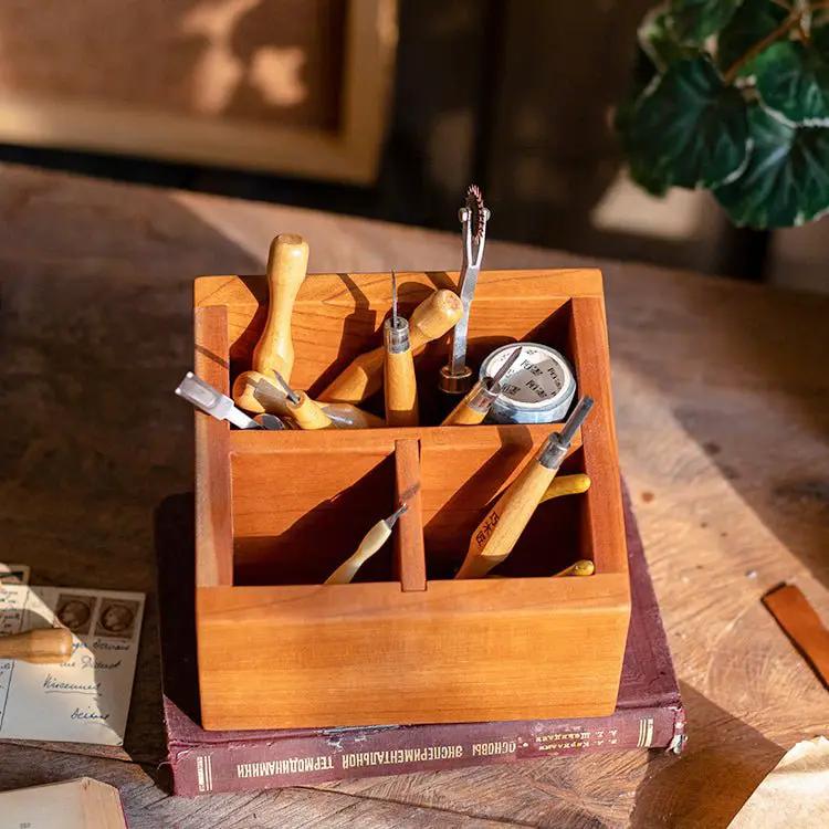 Solid Wood Desktop Organizer Small Organizer by RusticReach