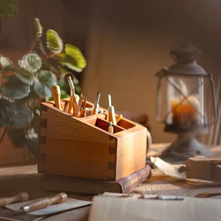 Solid Wood Desktop Organizer Small Organizer by RusticReach