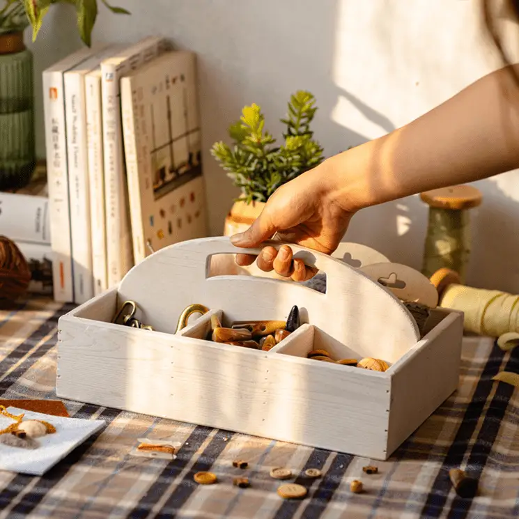 Wooden Desktop Organizer Succulent Planter by RusticReach