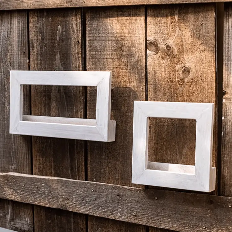 Wood Hanging Floral Frame by RusticReach
